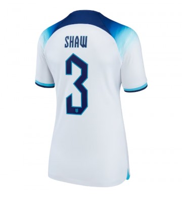 England Luke Shaw #3 Replika Hjemmebanetrøje Dame VM 2022 Kortærmet